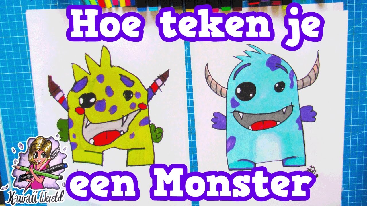 Welp Hoe Teken Je Een Monster?(Leren Tekenen Met Kids) #4 - YouTube WD-71