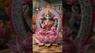 🍑 Lakshmi Statu in Dragon fruit  | Shri Lakshmi Stotra 🌸