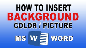 How to Make Background Color / Picture in MS WORD 2020