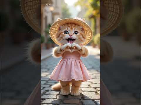 قطة صغيرة قلب كبير وضحكة أمل قطة قطة قطة صغيرة Cat رسم قلب Kitten Cutekitten Funnycat