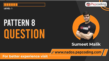 Pattern-8 | Question | Java Foundation Course