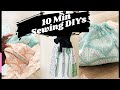 Easy 10 Minute Sewing Projects - No Pattern Half Apron - Sew A Drawstring Bag In Minutes -