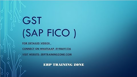 GST Configuration in SAP FICO