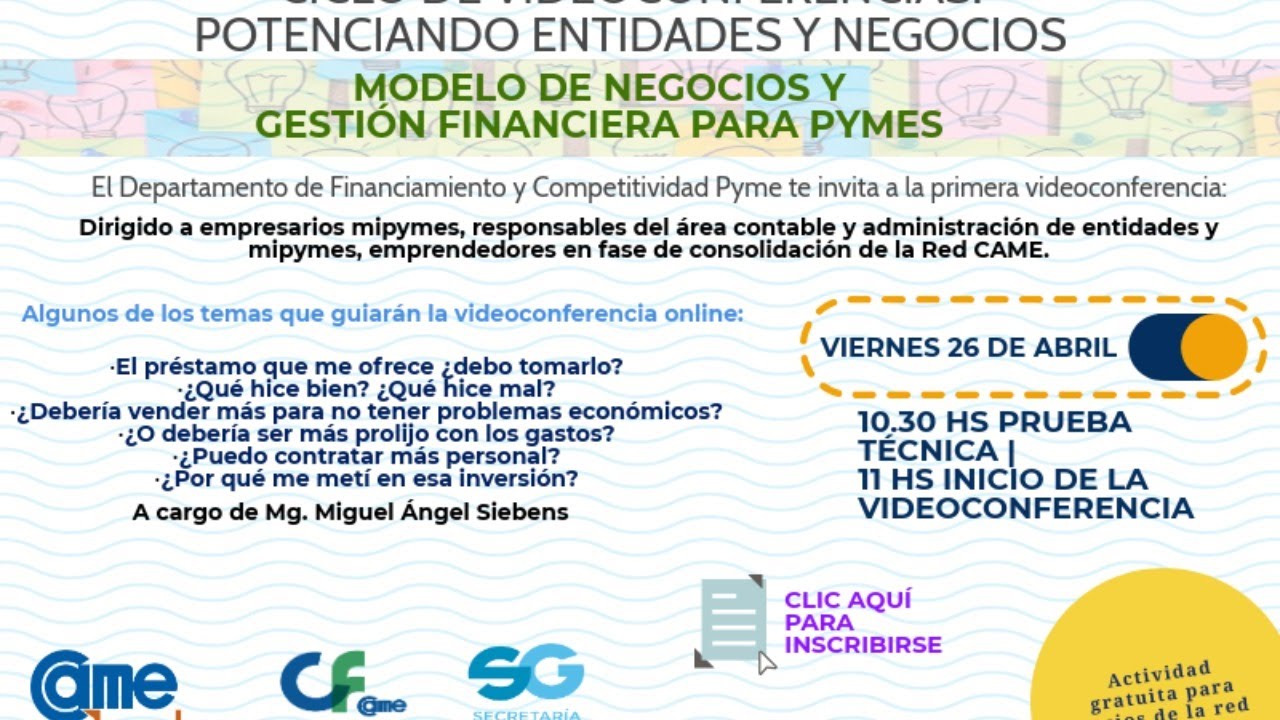 VC 1 @FINANCAME: Modelo de Negocios y Gestión Financiera - YouTube