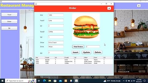 Restaurant Management System Using Java