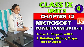Office Tools | Class IX  |  Unit 3 | Chapter 12 | PART 4 | MS Power Point 2010