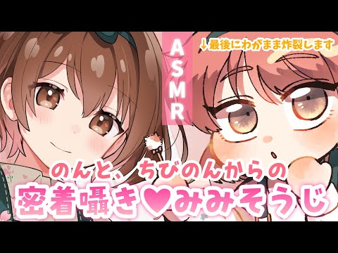 【ASMR】今度は2人で💗両耳から密着囁き耳かき[e whispering ear cleaning from both ears by two people]