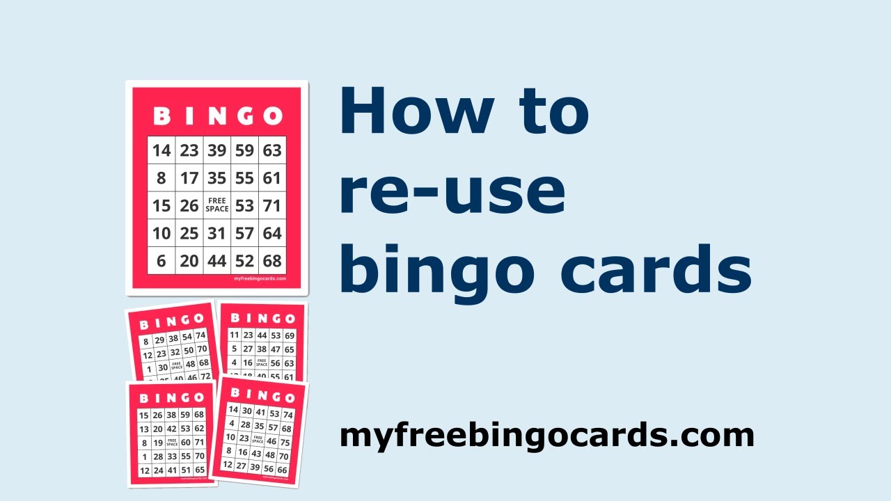How To Re use Bingo Cards YouTube How To Re use Bingo Cards YouTube