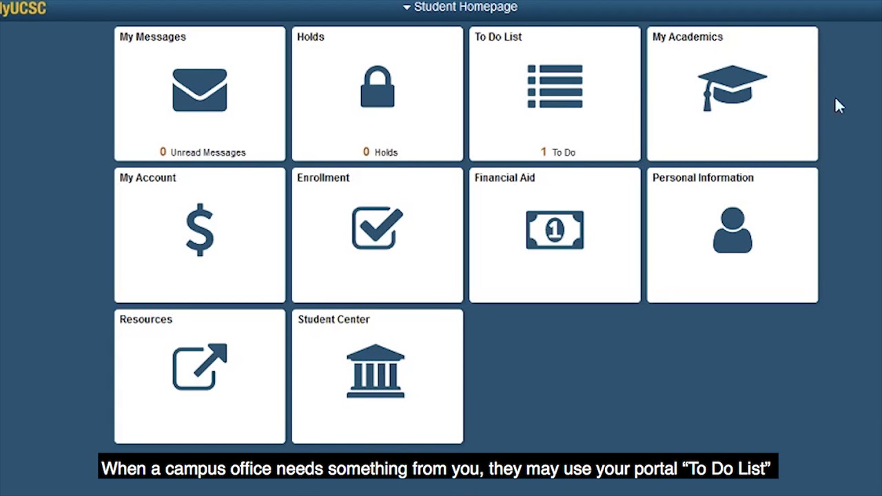 Using MyUCSC Portal YouTube