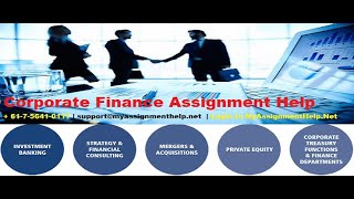 Corporate Finance Assignment Help | Corporate Finance Homework Help