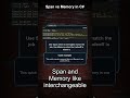 span vs memory in c #dotnet #coding #chatgpt #csharp #python #viral #short #ai #video #shorts