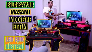 Bi̇mden Aldığım Oyuncu Masama Led Işık Döşedim Ve Ekipmanlarımı Yerleştirdim
