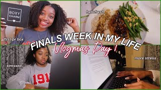 ONLINE COLLEGE WEEK IN MY LIFE: FINALS WEEK | Vlogmas Day 1| Maya Elizabeth