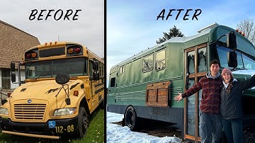 Off-Grid Skoolie Build Timelapse - 2 months in 5 minutes