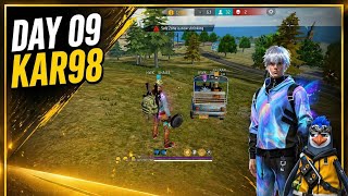 DAY 9 KAR98 CHALLENGE 😱 ONE TAP DOMINATION! | FREE FIRE BEST SNIPER GAMEPLAY