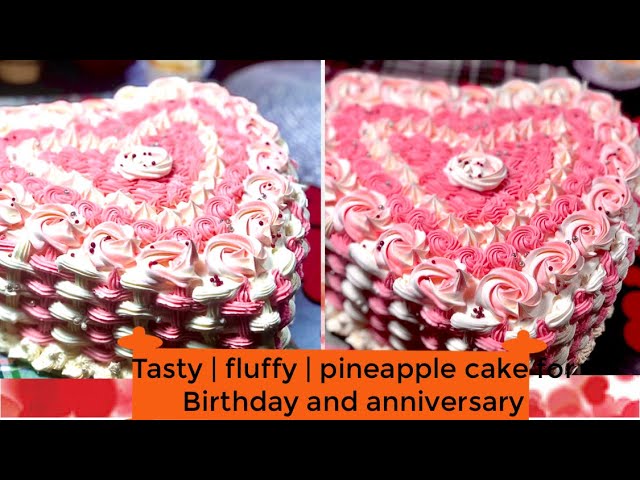 Birthday Cake Recipe|Pineapple Cake Recipe | Buttercream  Recipe| Make Cake at Home| Valentines Cake | Perfect Home Kitchen and Garden