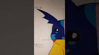 Colouring Pikachu in water type💥✨😃👍