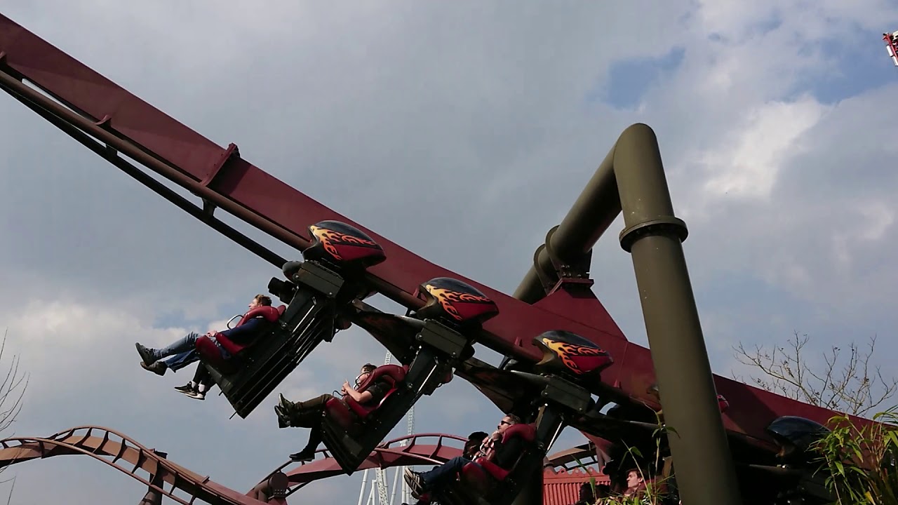 Nemesis Inferno Roller Coaster Ride At Thorpe Park Resort Youtube 