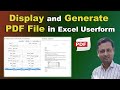 How to Generate and Preview PDF File in Userform | Excel VBA