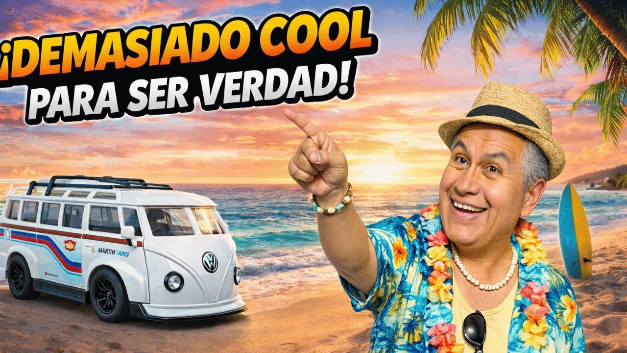 ¡La COMBI más COOL que vas a ver hoy! 🚐🔥 Luces, sonido y estilo surfer 🤯🌊