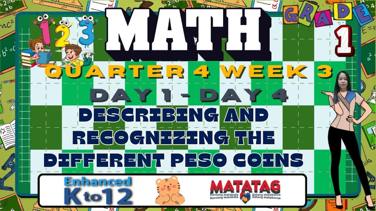 Математика, 1 класс, 4 четверть, 3 неделя // Описание и распознавание различных монет песо