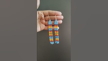 Beaded earrings in native style Tutorial
