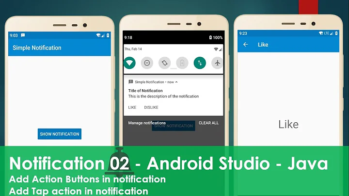 Android Notifications - 02 Add Action Buttons