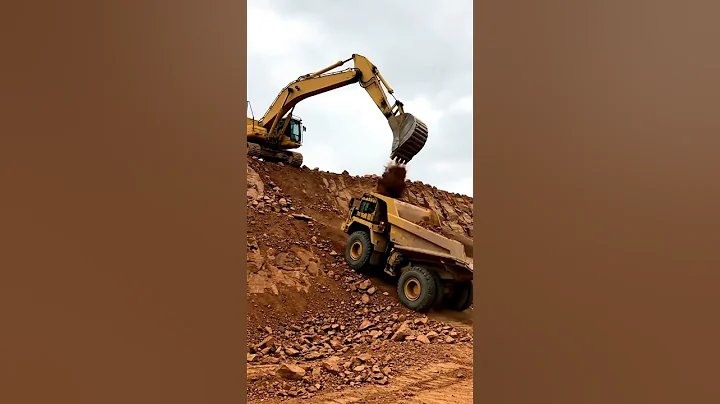 Mega Machines at Work: Giant Dump Trucks & Excavators Moving Earth in the Mine