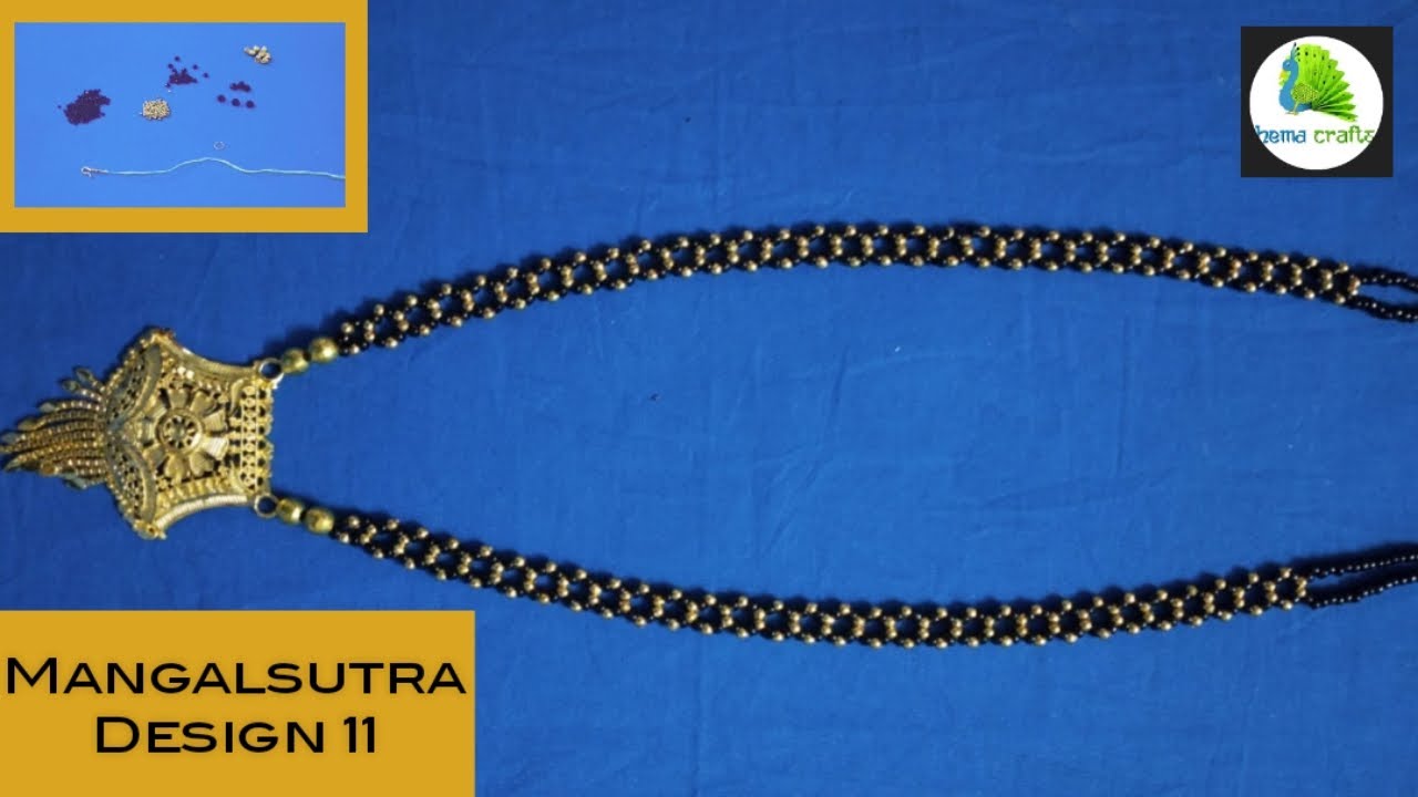 mangalsutra  making at home 11/ beads jwellery making