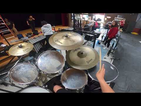 Rancho Starbuck Intermediate Drumline "The Elements" Drumset Cam - Jonah Bruce