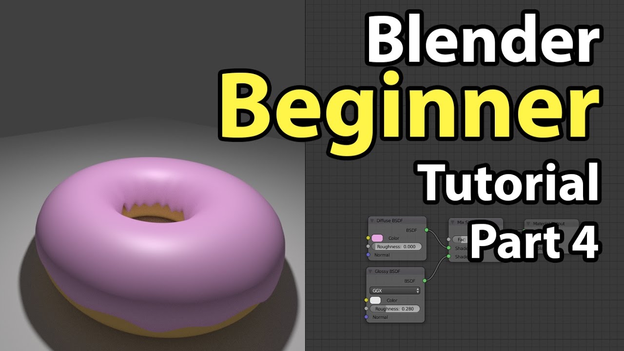 Blender Beginner Tutorial - Part 4: Material Nodes - YouTube