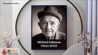 Funeral Memorial Biography 57016011 - Drive Link | Free After Effects Template
