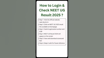 How to Cheque NEET Result 2025 | NEET Result 2025 | NEET 2025/NEET 2025 Result Out #neet2025 #shorts