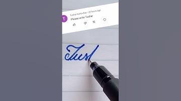 Beautiful name Tushar write in cursive writing #cursive#writing#beautiful#name#tushar#shorts