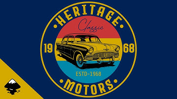 make this vintage badge logo in inkscape | Inkscape tutorial #5