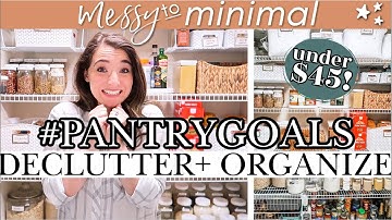 EXTREME PANTRY MAKEOVER ON A BUDGET!😱 Messy To Minimal Declutter & SMALL pantry organization ideas
