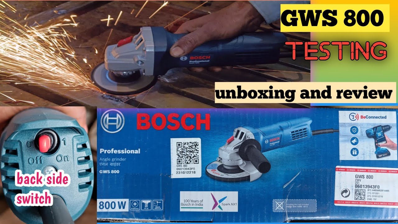 Unpacking / unboxing test cordless cut and Grind Bosch Easy