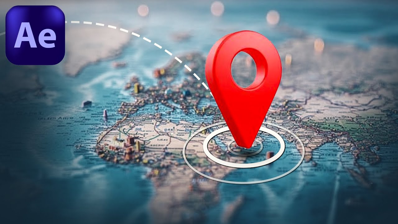 After Effects Map Animation Tutorial | Easy Travel Map Animation in ...
