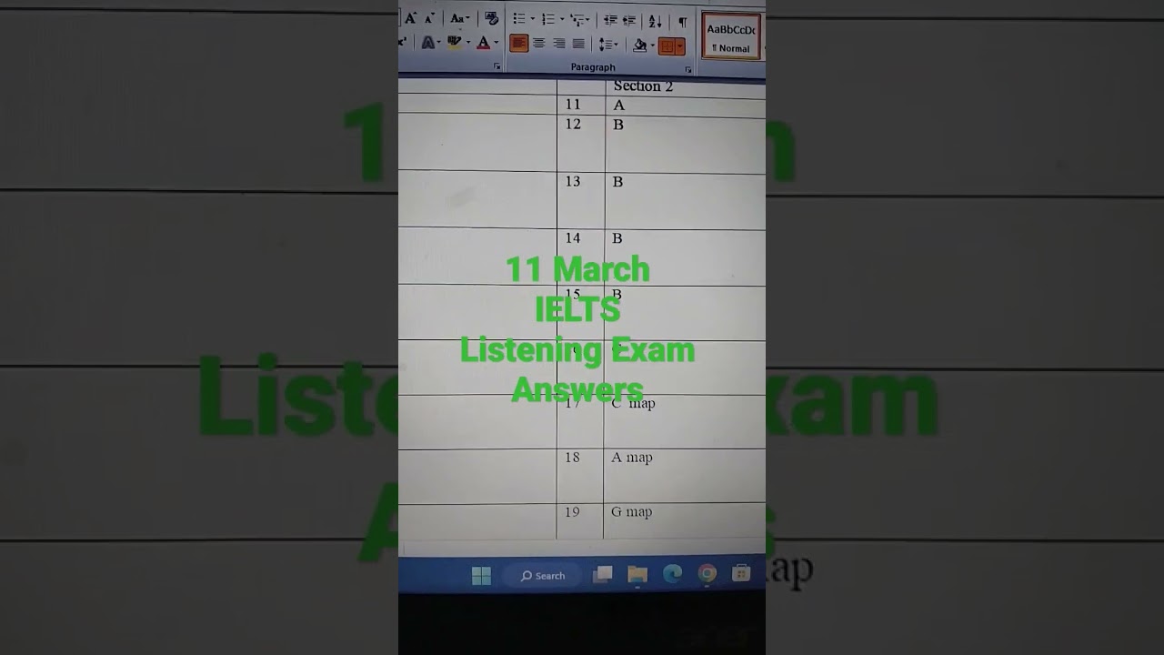 #11 March IELTS answers 