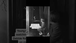 Young Carrie Fisher watching her mother Debbie Reynolds perform on stage (1963) #history