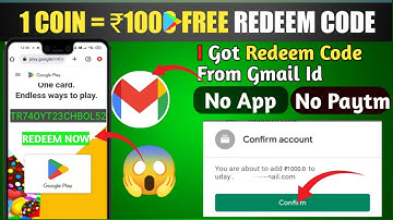 1 COIN = 1000 Free Redeem Codes | How To Get Free Redeem Code | Free Google play redeem codes