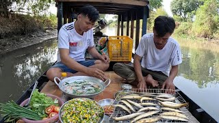 Làm Món Sâm Nước Nấu Cháo Lai Rai Trên Sông Nước Mùa Nắng Nóng Sạch Nồi Cháo Với Món Gỏi |T419