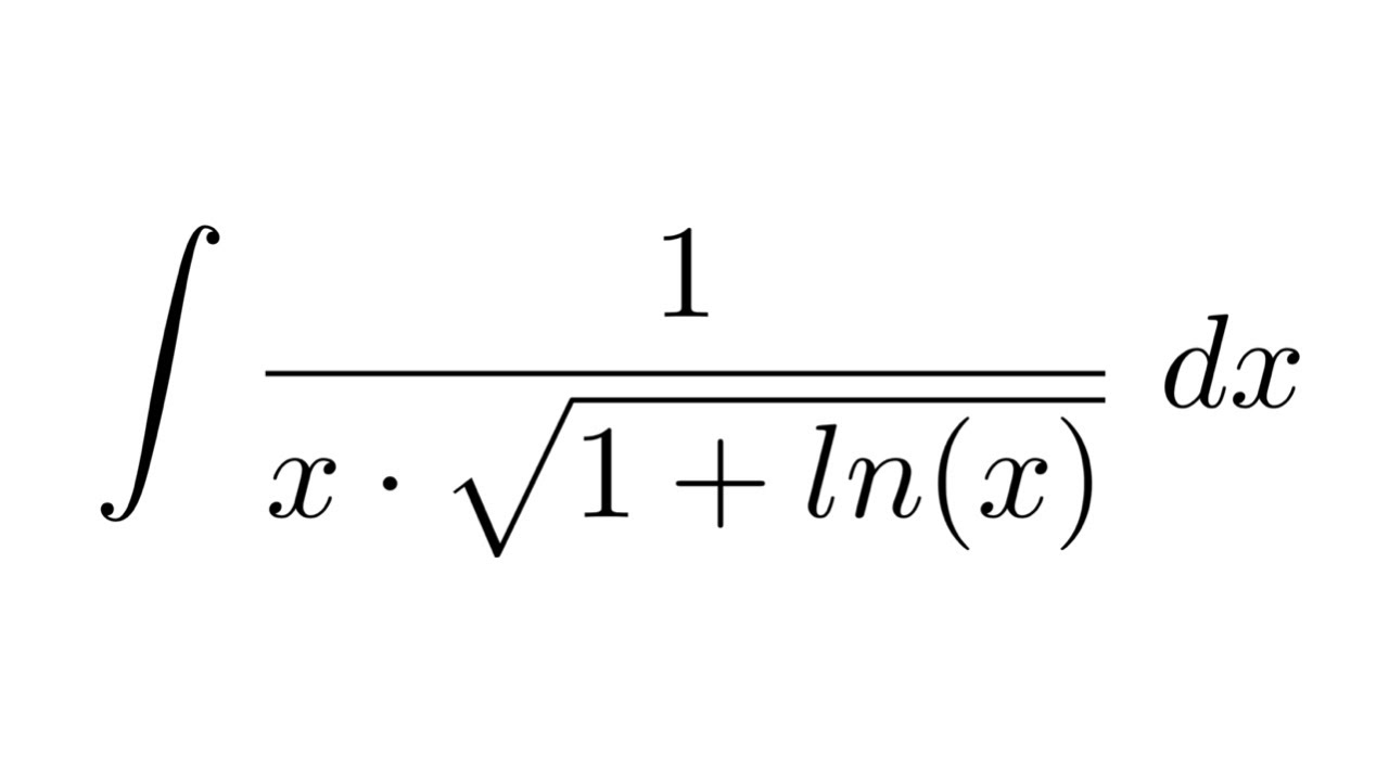 Integral Of 1 x sqrt 1 ln x substitution YouTube integral-of-1-x-sqrt-1-ln-x-substitution-youtube