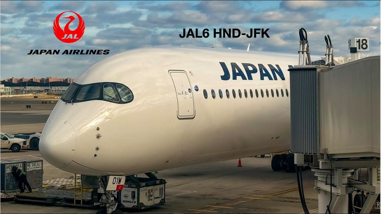 I flew on Japan Airlines Airbus A350-1000 from HND - JFK! (Economy)