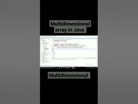 What is Multidimensional array in Java ? - YouTube
