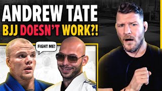 BISPING & ANTHONY SMITH react to ANDREW TATE'S BJJ RANT | Smith challenges Tate to a fight!