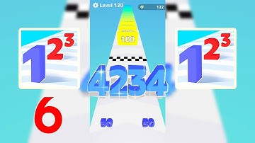 Mobile Gameplay Walkthrough: Number Masters, Pancake Run, Roof Rails, Marble 6 (Android,iOS)