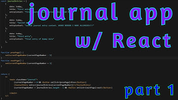 ASMR Coding  | Journal entry app with React + some keyboard sounds (Part 1)