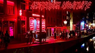 Walking Amsterdam At Night Nightlife, Lights City Vibes 4K