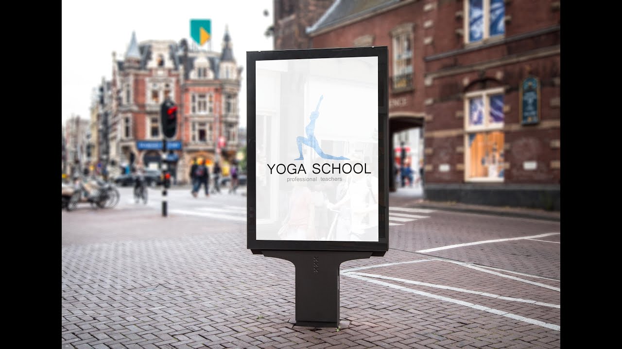 Логотип школы йоги. (Adobe Photoshop)